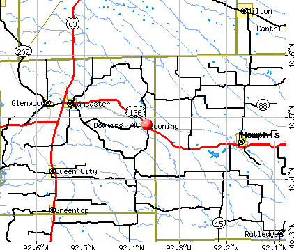 Downing, MO map