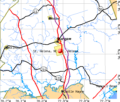 St. Helena, NC map