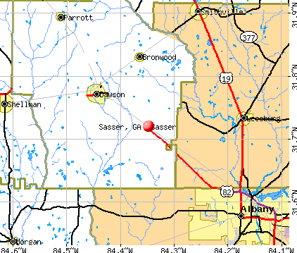Sasser, GA map