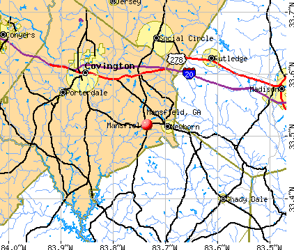 Mansfield, GA map
