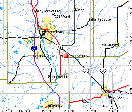 Elizabethtown, IN map