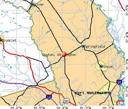 Guyton, GA map