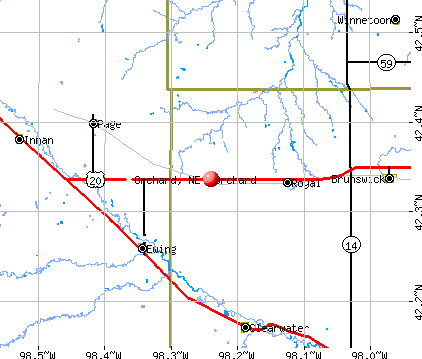 Orchard, NE map