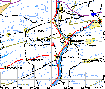 Kratzerville, PA map