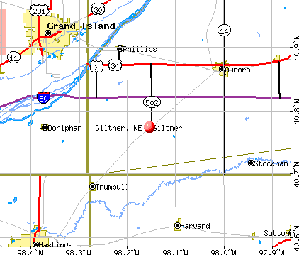 Giltner, NE map