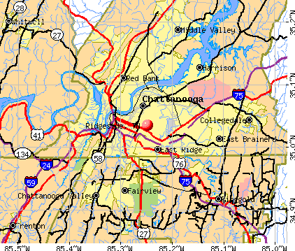 Ridgeside, TN map
