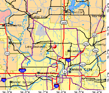 Lake Waukomis, MO map