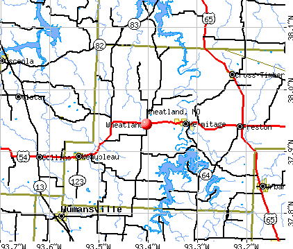 Wheatland, MO map