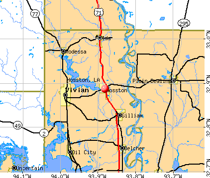 Hosston, LA map