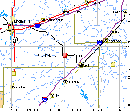 St. Peter, IL map