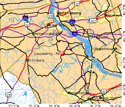Lewisberry, PA map