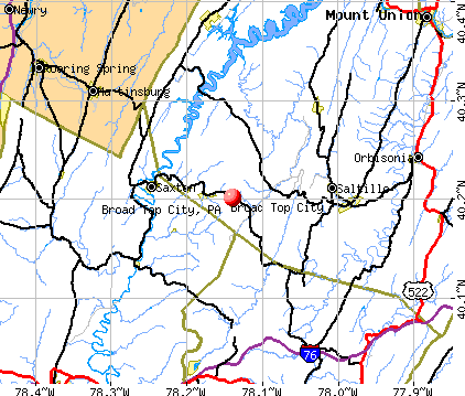 Broad Top City, PA map