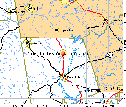 Centralhatchee, GA map