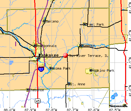 Sun River Terrace, IL map