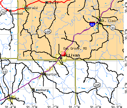 Oak Grove, MO map