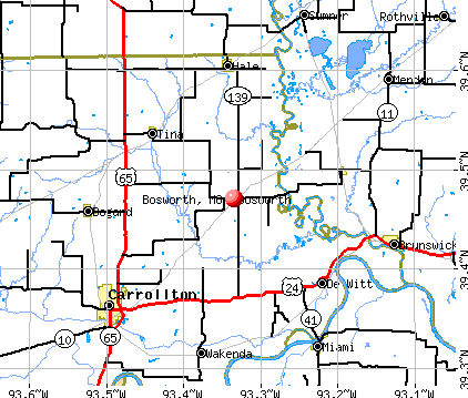 Bosworth, MO map