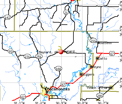 Maynard, AR map