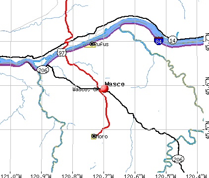 Wasco, OR map