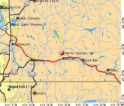 North Sultan, WA map