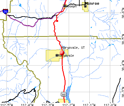 Marysvale, UT map