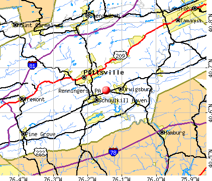 Renningers, PA map