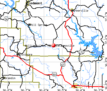 Williamsville, MO map