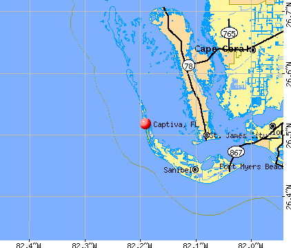Captiva, FL map