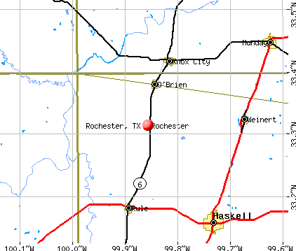 Rochester, TX map
