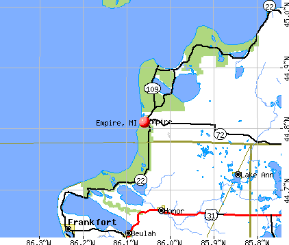 Empire, MI map