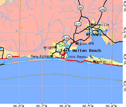 Cinco Bayou, FL map