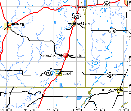 Parkdale, AR map
