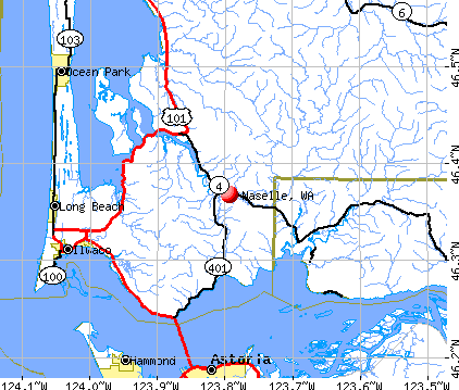 Naselle, WA map