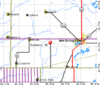 Rushmore, MN map