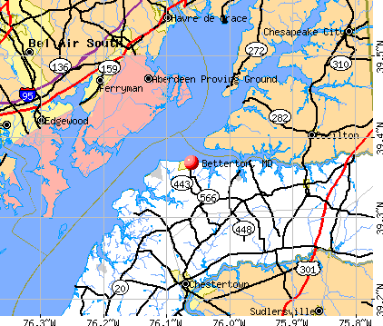 Betterton, MD map