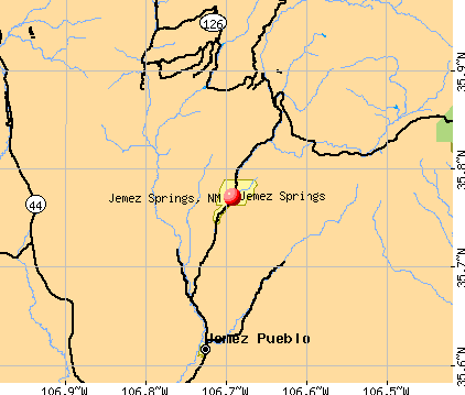 Jemez Springs, NM map