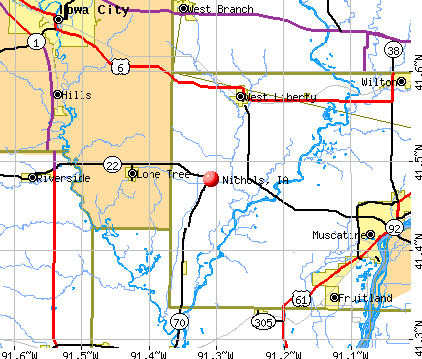 Nichols, IA map