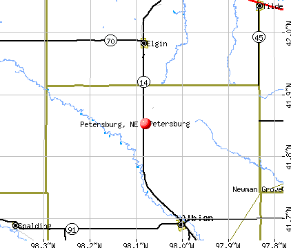 Petersburg, NE map