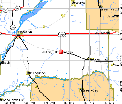 Easton, IL map