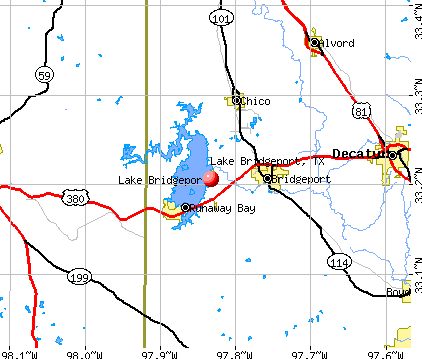 Lake Bridgeport, TX map