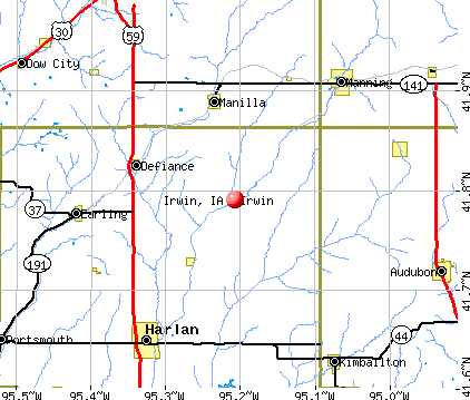 Irwin, IA map