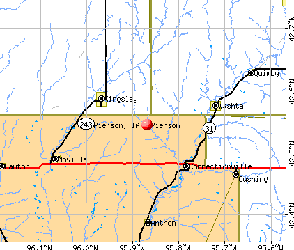 Pierson, IA map