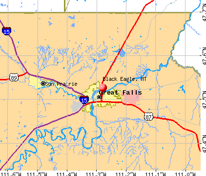 Black Eagle, MT map
