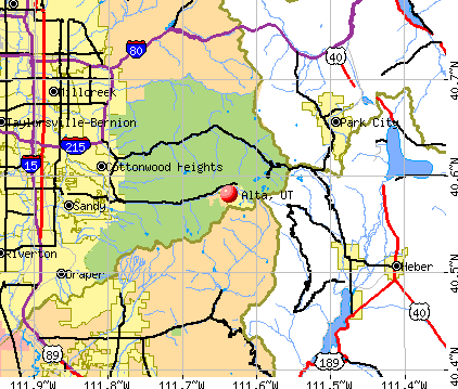 Alta, UT map