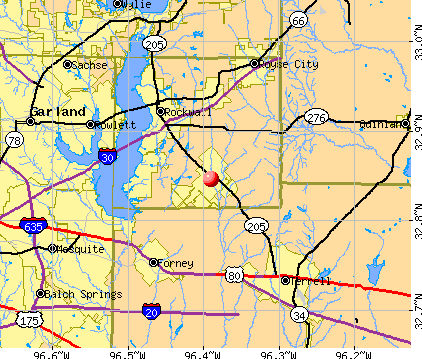 McLendon-Chisholm, TX map