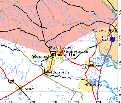 Flemington, GA map
