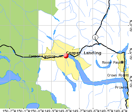 Cooper Landing, AK map
