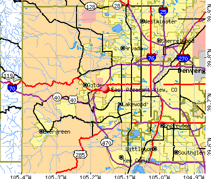 East Pleasant View, CO map