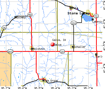 Galva, IA map