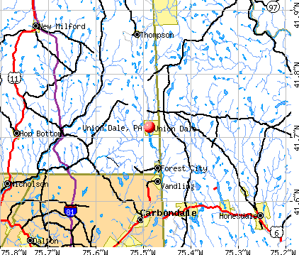 Union Dale, PA map