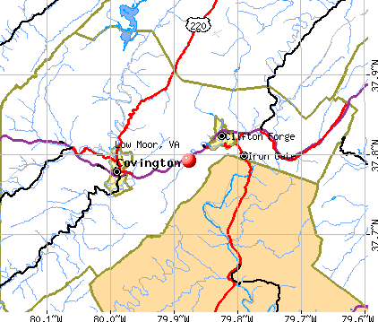 Low Moor, VA map